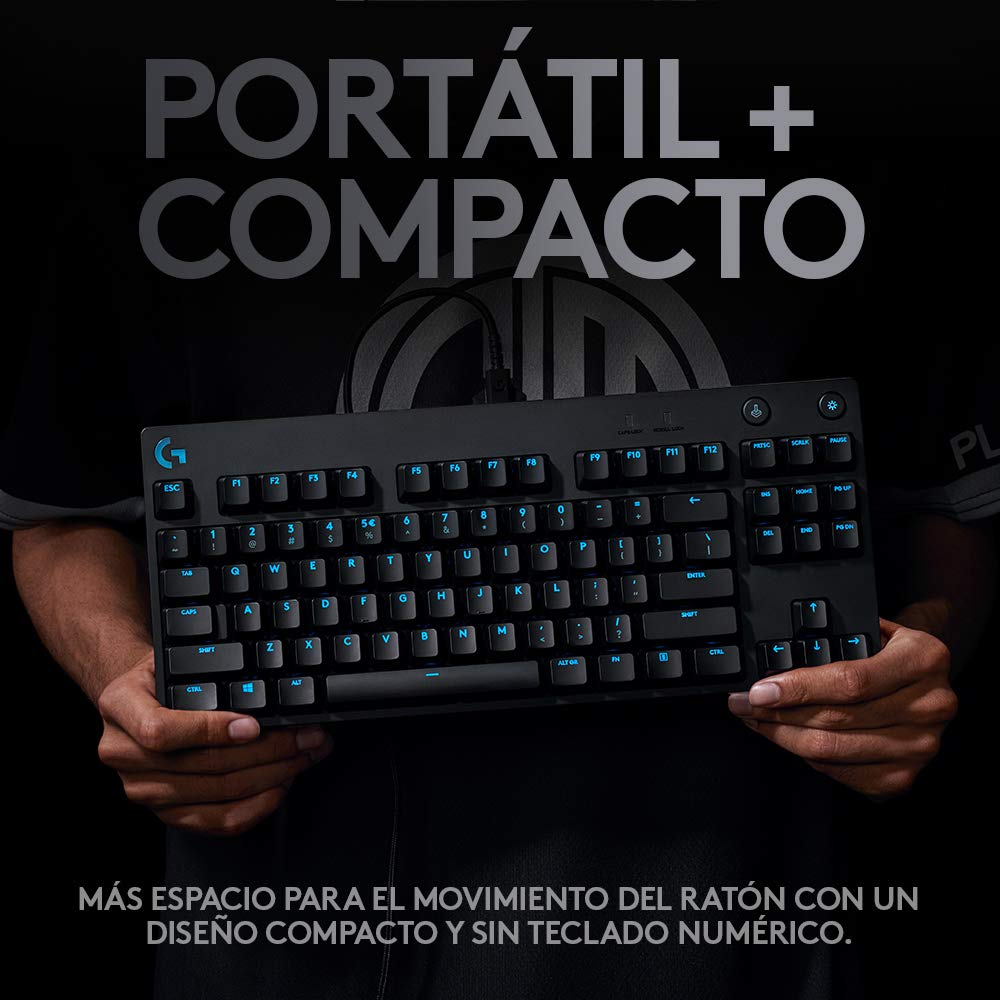 Logitech G Pro Mechanical Gaming Keyboard - Black (ES Layout) | High-Performance for Competitive Gaming & Esports | Perfect for PC & Console Gamers