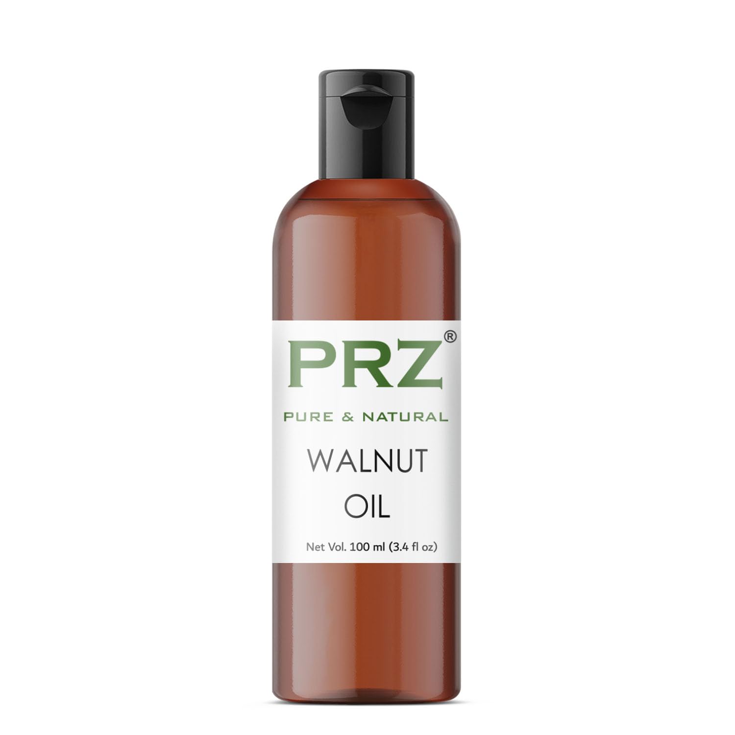PRZ Walnut Cold Pressed Oil - 100ml Pure Natural for Skin, Hair & Massage - Aromatherapy & Body Care