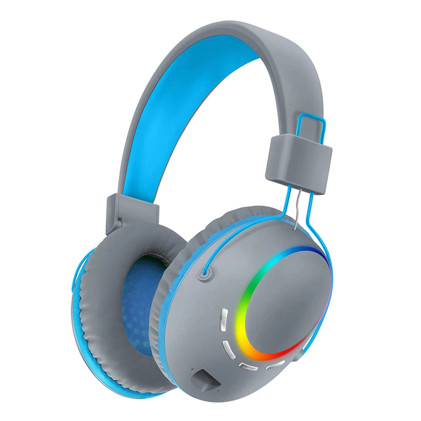 BZPIZ Wireless Bluetooth Headphones with Noise Cancelling Mic, Bass Boost Gaming Earbuds, LED Lights for PC/PS4/Xbox - Perfect for Gaming, Workouts & Travel