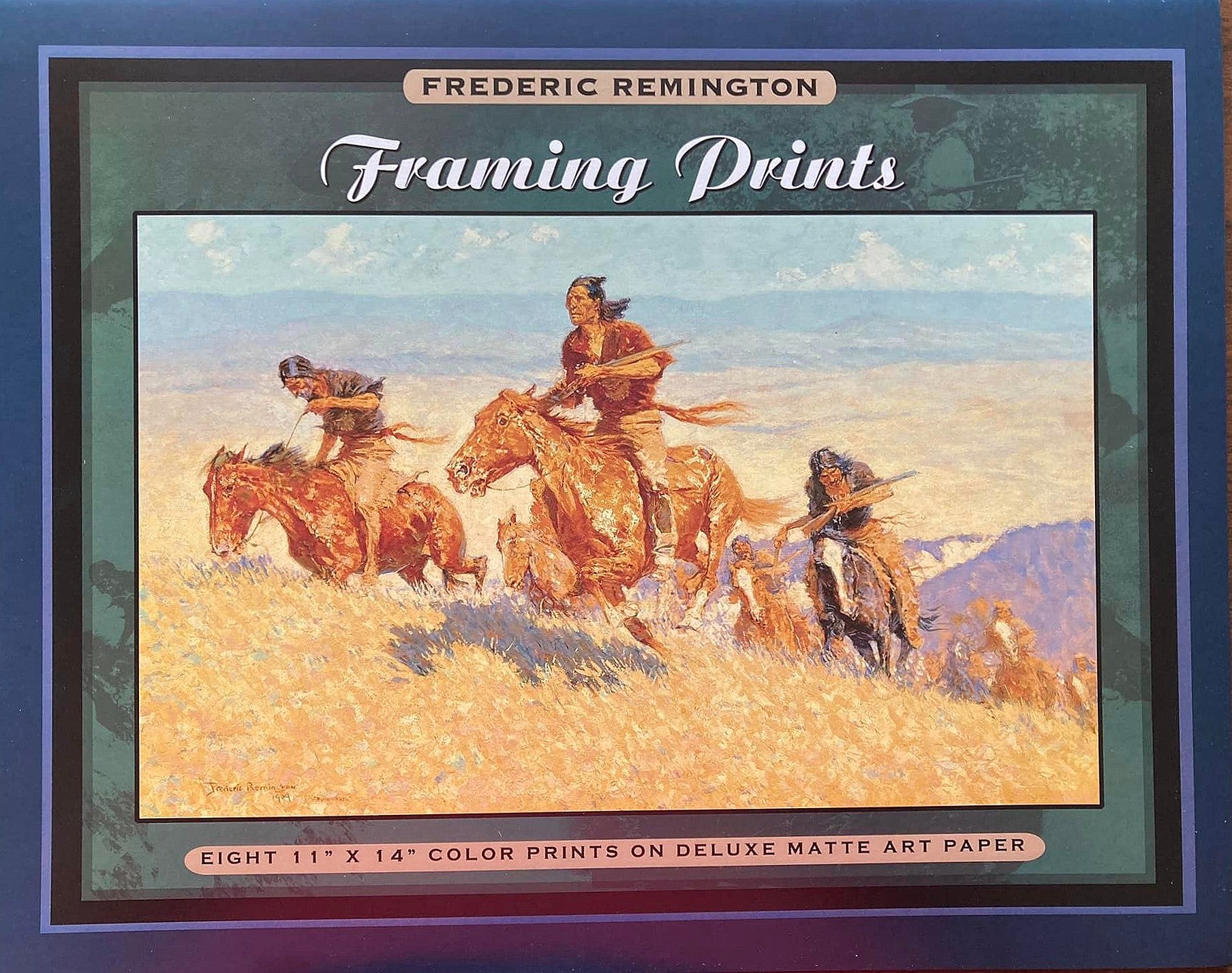 Frederic Remington Western Art Prints - Framed Cowboy & Native American Paintings for Home & Office Decor | Perfect for Western Theme Rooms, Man Caves & Gifts