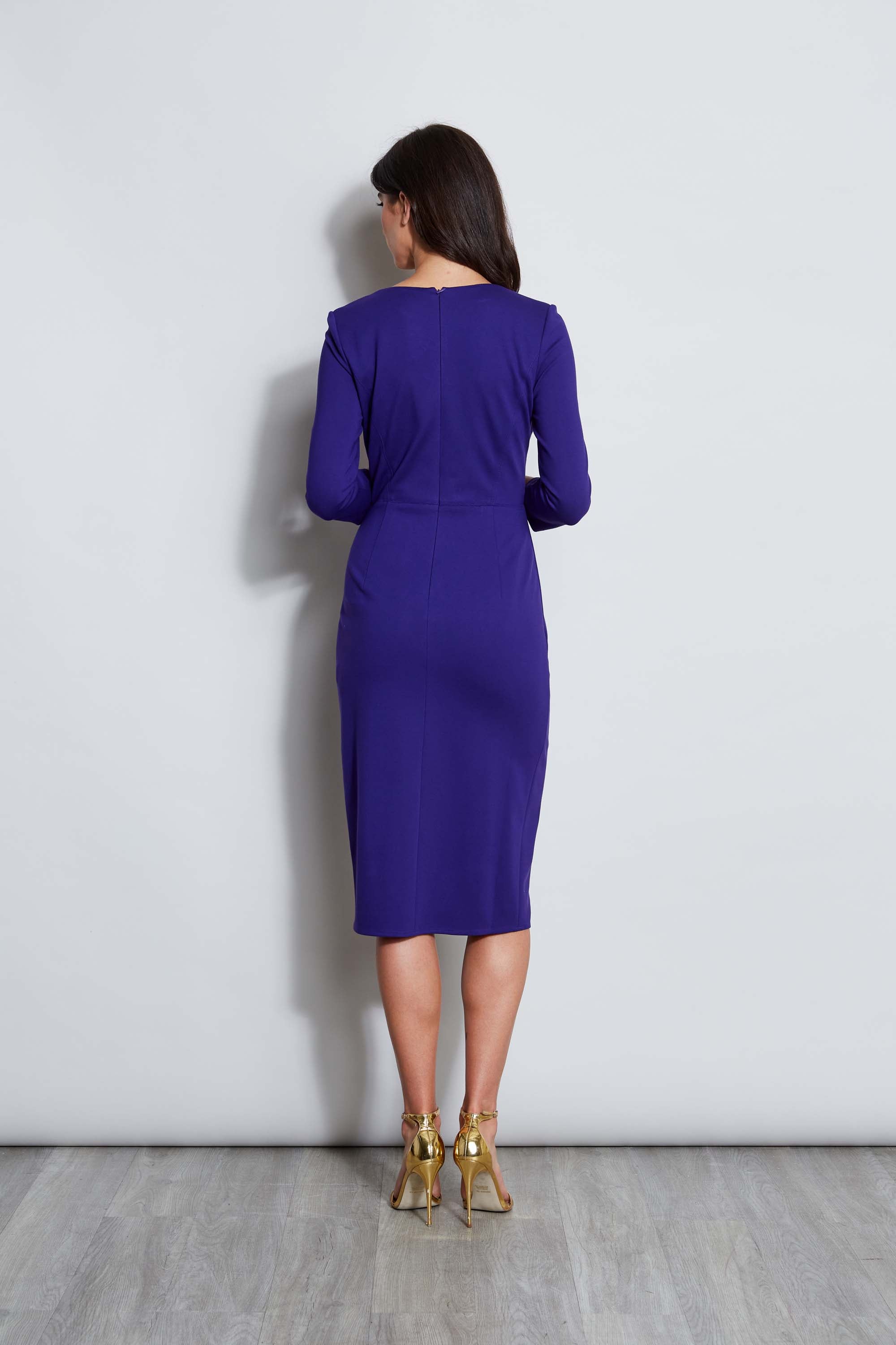 Keyhole Ring Wrap Dress for Women - Elegant V-Neck Sleeveless Midi Dress for Date Night, Party & Special Occasions