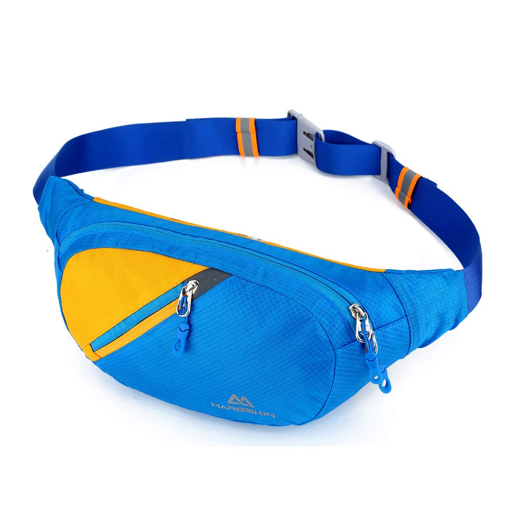 Large Anti-Theft Running Belt Waist Pack - Adjustable Phone Holder for iPhone Xs & All Smartphones - Hands-Free Sports Fanny Pack for Running, Workouts, Gym, Hiking & Travel - Perfect for Fitness Enthusiasts & Outdoor Adventures