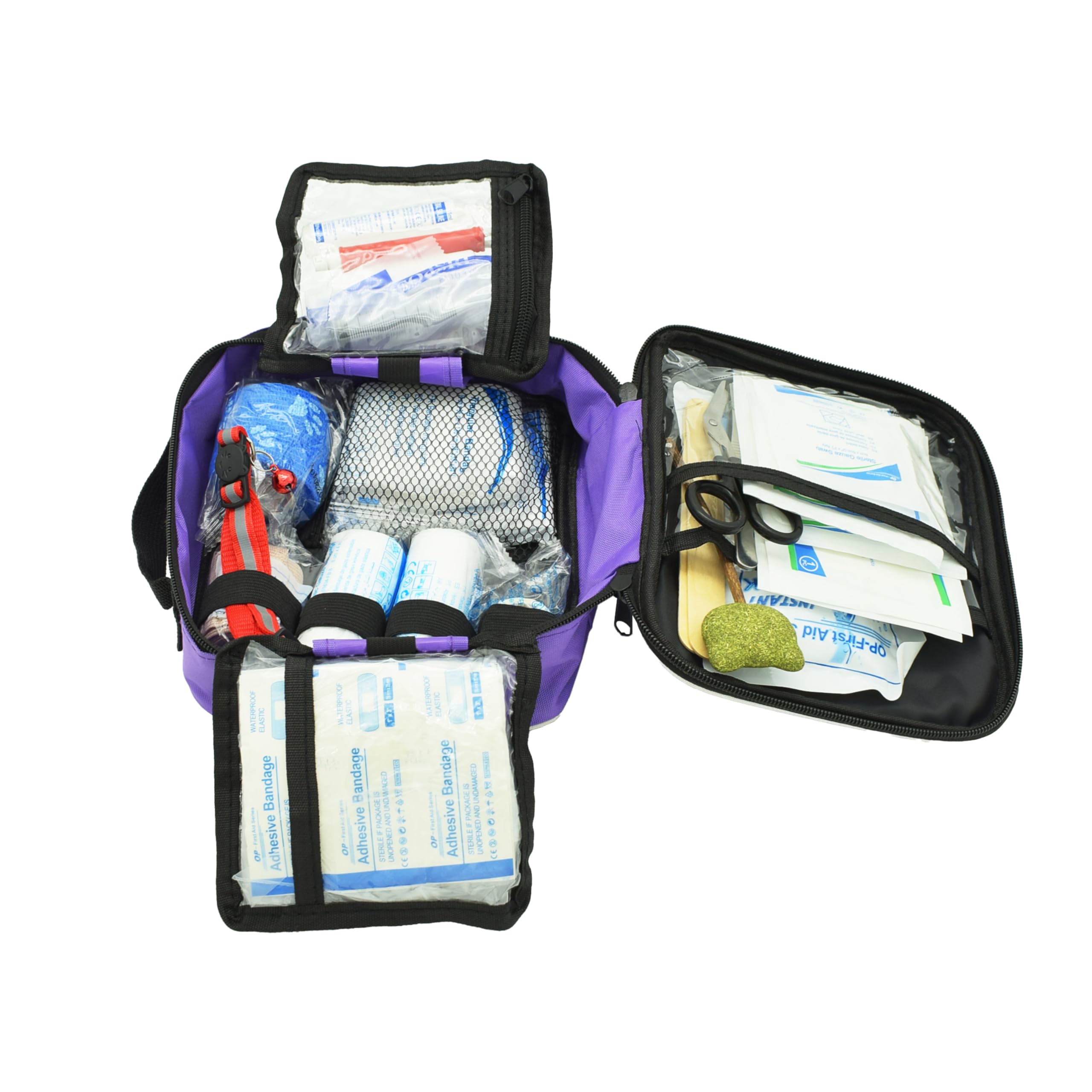Pet First Aid Kit for Cats - Emergency Care Supplies for Wounds, Burns & Injuries - Essential for Travel, Hiking & Home Safety