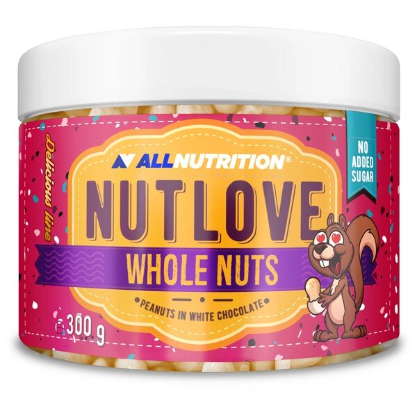 Allnutrition Nutlove Whole Nuts 300g - Premium Mixed Nuts for Snacking, Baking & Healthy Diet - Perfect for Office, Gym & Home Use