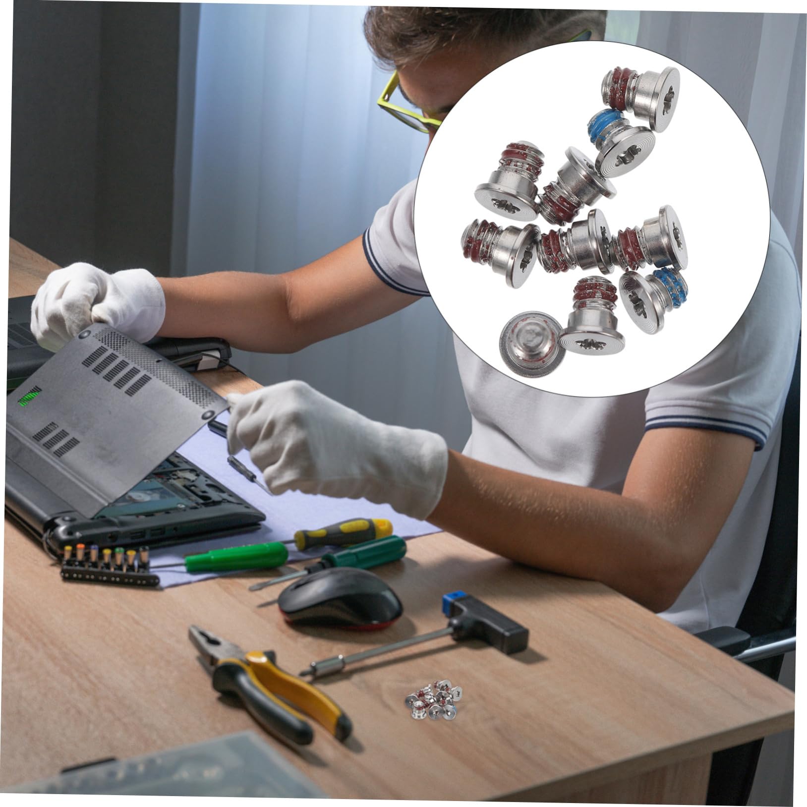 Gatuida Laptop Bottom Case Screw Set - 1 Pack Replacement Alloy Screws for Notebook Computer Repair & Maintenance | Perfect for DIY Laptop Bottom Cover Fixing & Hardware Upgrades