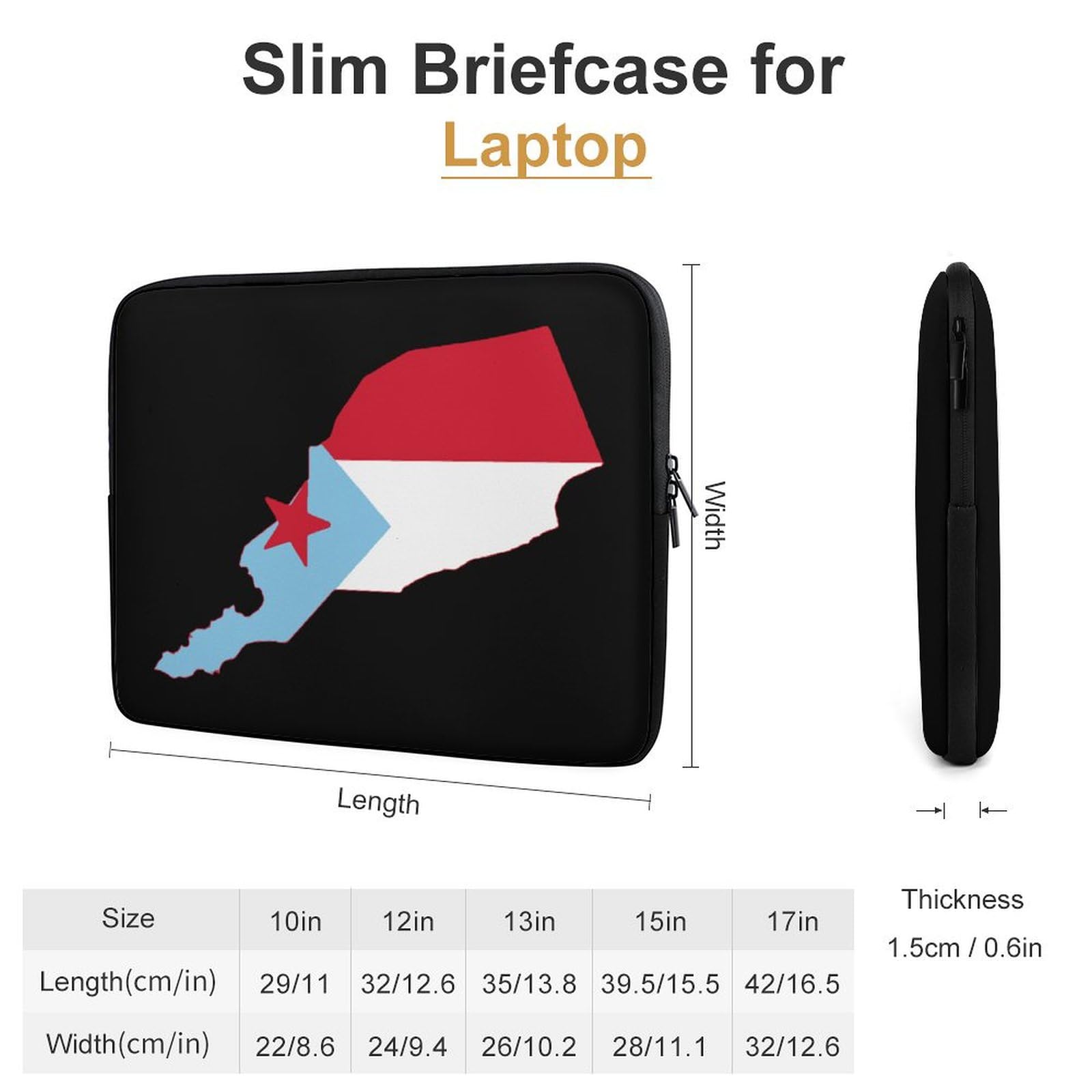 Custom South Yemen Flag Map Personalized Laptop Bag - Slim Business Briefcase for Work, Travel & College | Durable 15.6