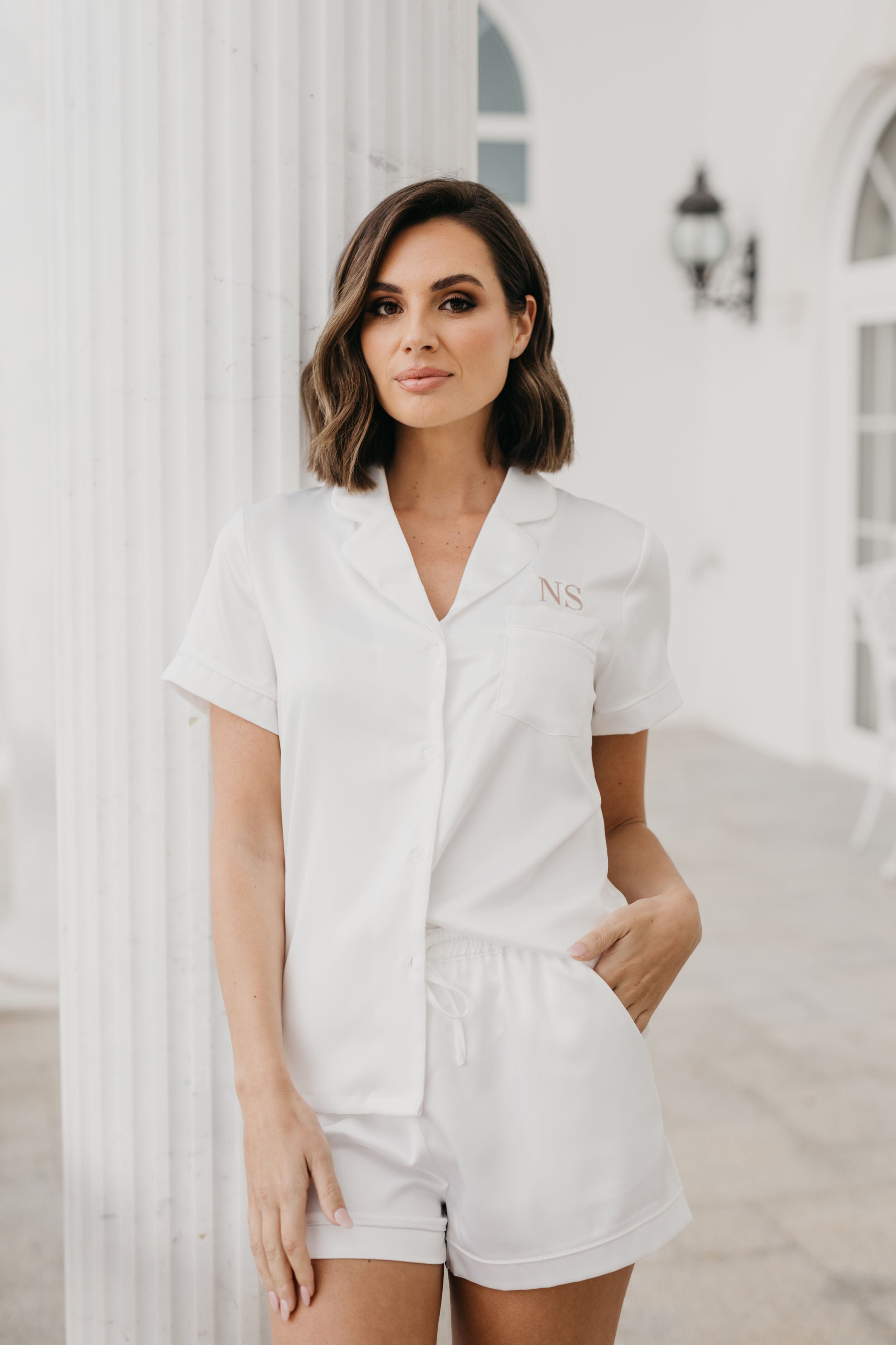 Macie Satin Sleep Set - Soft & Luxurious Pajama Set for Women, Comfortable Sleepwear for Nighttime & Lounging - Perfect for Gift, Relaxation & Self-Care Moments