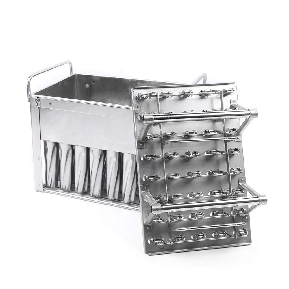 Stainless Steel Ice Pop Molds with Sticks - 40PCS Reusable Popsicle Makers for Homemade Ice Cream, Fruit Juice & Yogurt Treats - Perfect for Summer Parties, Kids Snacks & Healthy Desserts
