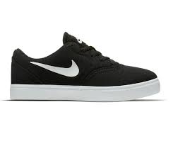 Nike SB Check CNVS GS Skateboarding Shoes for Girls - Black/White - Comfortable & Durable for Streetwear & Casual Wear