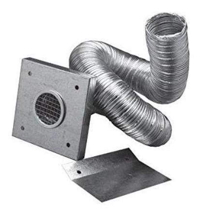 Simpson Dura Vent 2x10 Outside Air Kit - Aluminum Flex Pipe for Pellet Stove Fresh Air Intake | HVAC Ventilation System | Home Heating Accessory | Fireplace & Wood Stove Installation