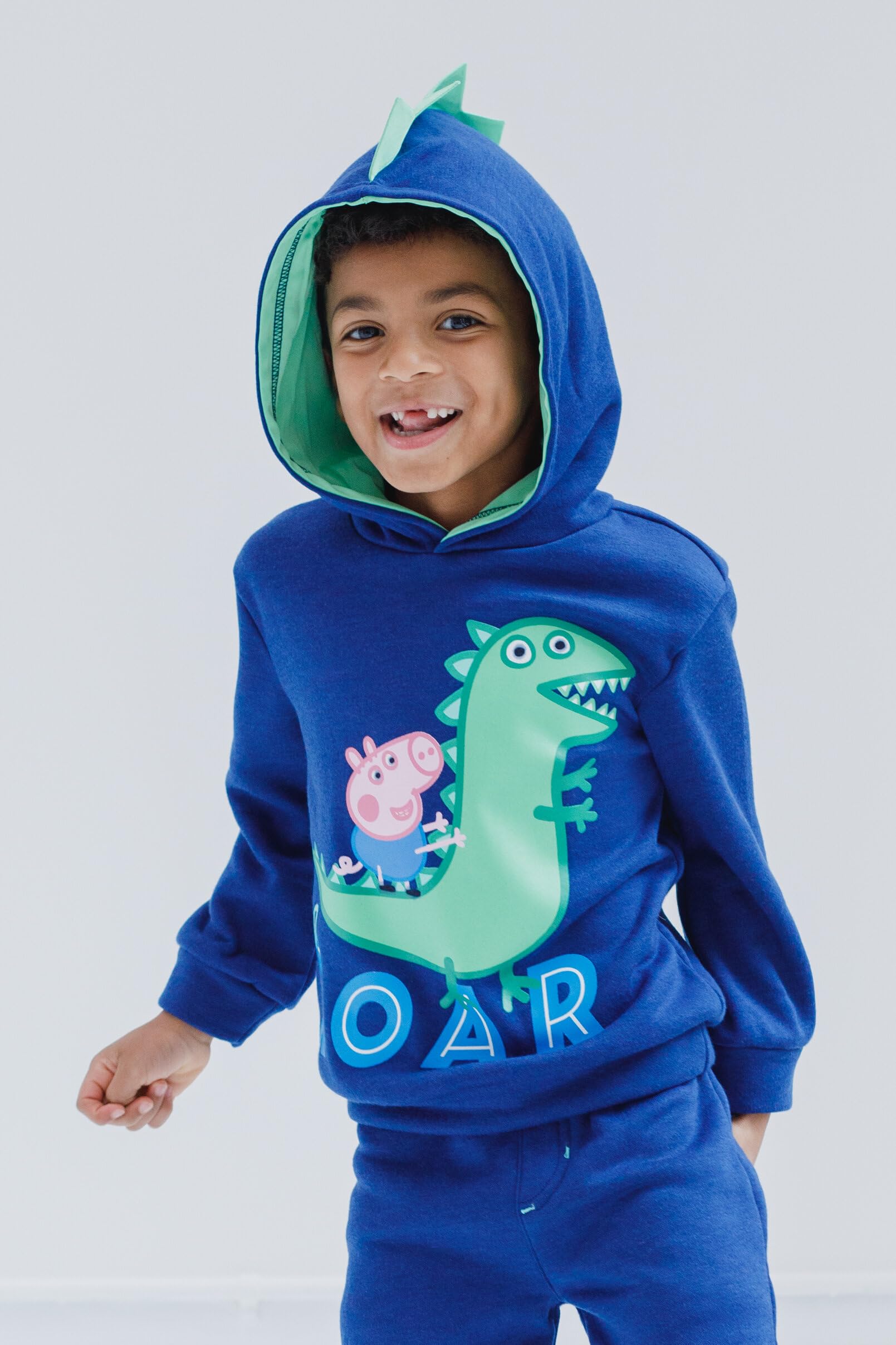 Peppa Pig George Pullover Hoodie & Jogger Pants Set for Toddlers & Kids - Soft Cotton Playwear for Boys & Girls - Perfect for Playdates, School & Family Outings