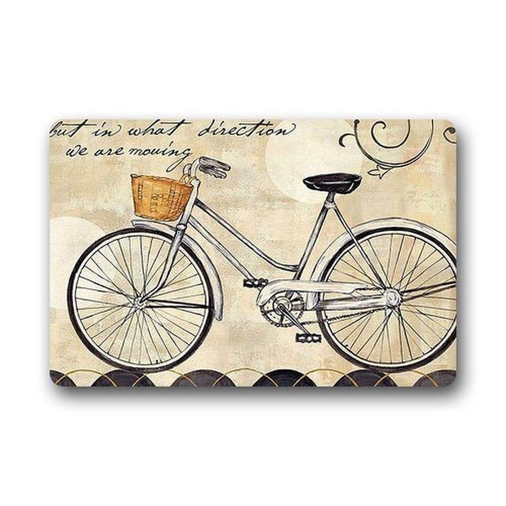 ZMvise Custom Bicycle Design Doormat - 18x30 Inch Washable Indoor/Outdoor Floor Mat for Home Decor, Bathroom & Entryway - Perfect for Cycling Enthusiasts & Bike Lovers Home Decor