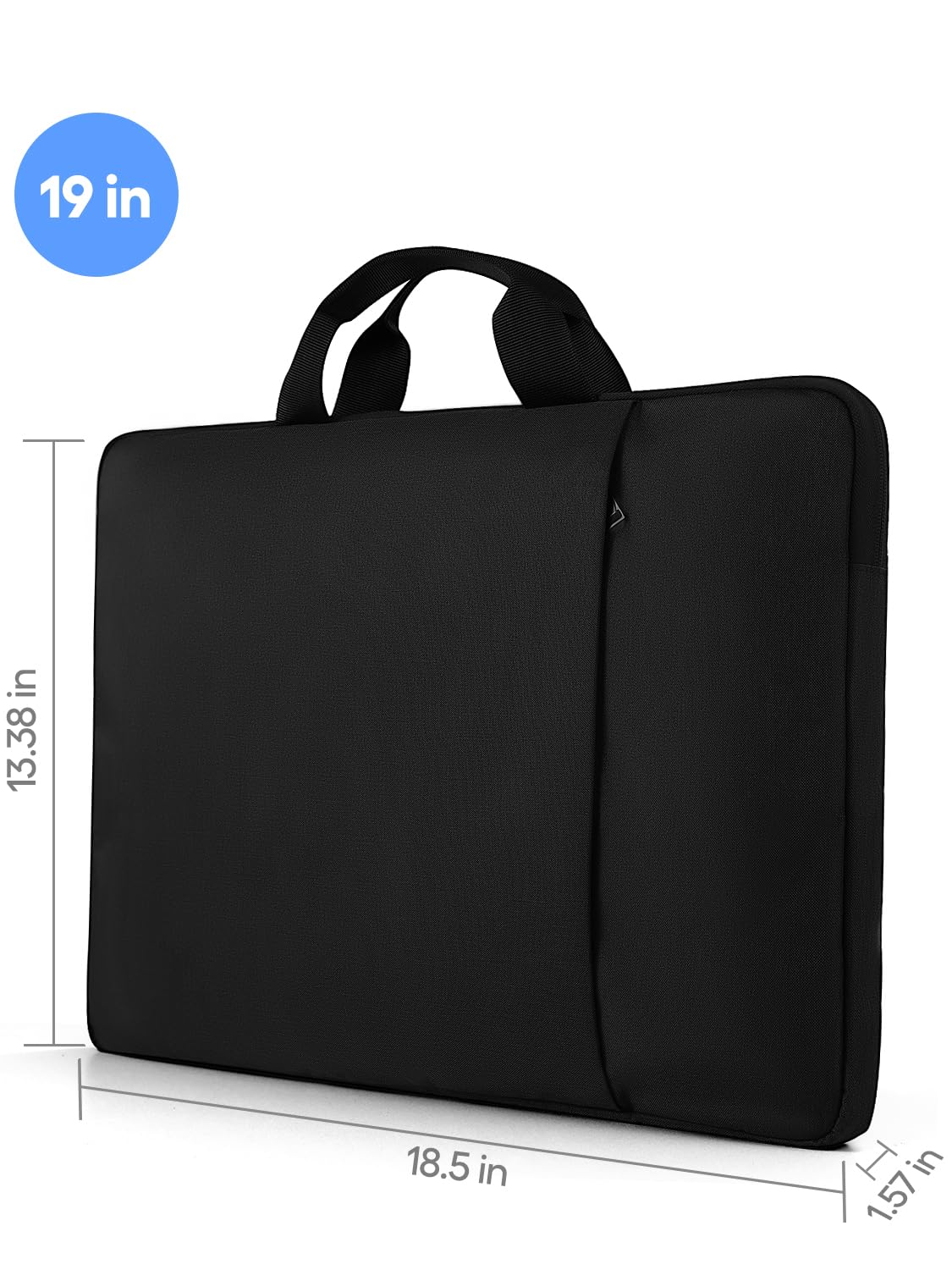 EVICIV 19 Inch Laptop Sleeve Case - 360° Protective Computer Cover Bag with Zippered Pocket for 17-19 Inch Laptops (HP, Dell, Lenovo, Surface) - Perfect for Work, School & Travel (Black)