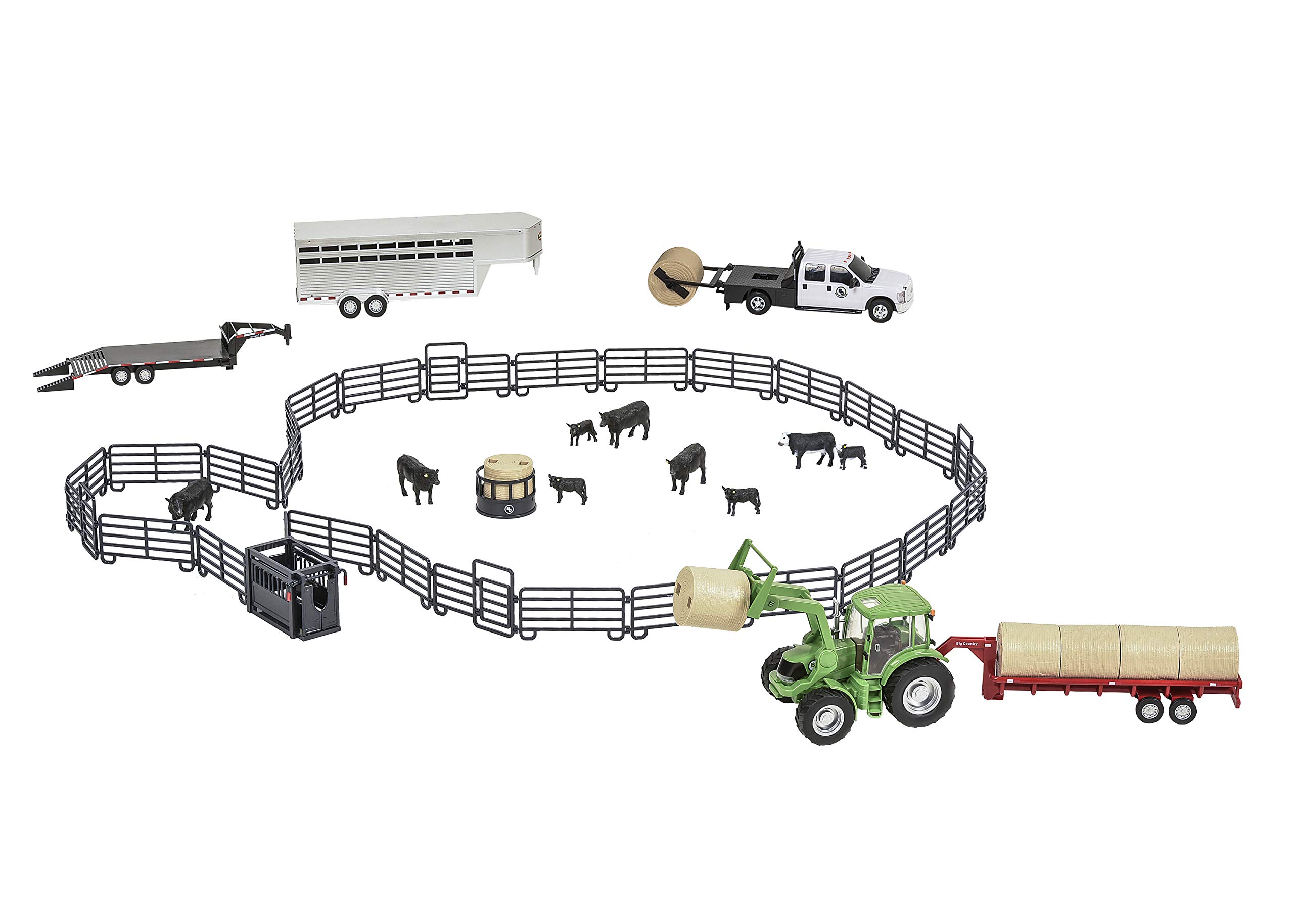 Big Country Toys Ultimate Ranch Set - 1:20 Scale Farm Toy Collection - 54 Piece Realistic Ranch Playset for Kids & Collectors - Perfect for Farm Animal Role Play, Educational Learning & Display