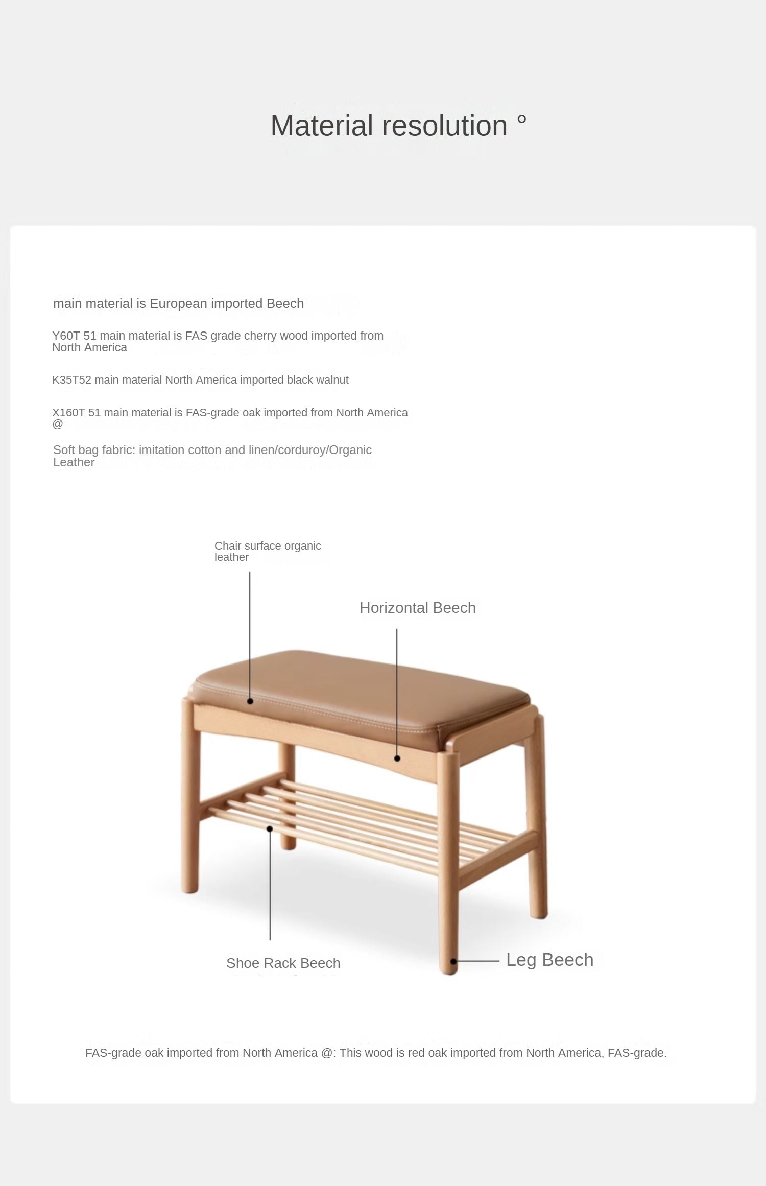 Solid Wood Shoe Storage Bench - Beech, Cherry, Walnut & Oak - Entryway Organizer for Home & Closet Storage
