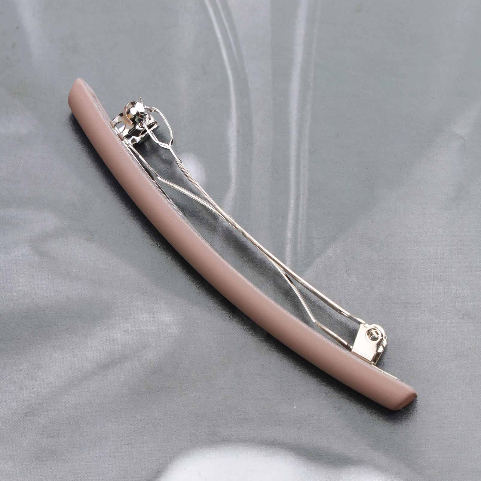 Boho Rectangle Barrette Hair Clip - Geometric Hair Accessories for Women & Girls - Perfect for Weddings, Parties & Everyday Style (Khaki)