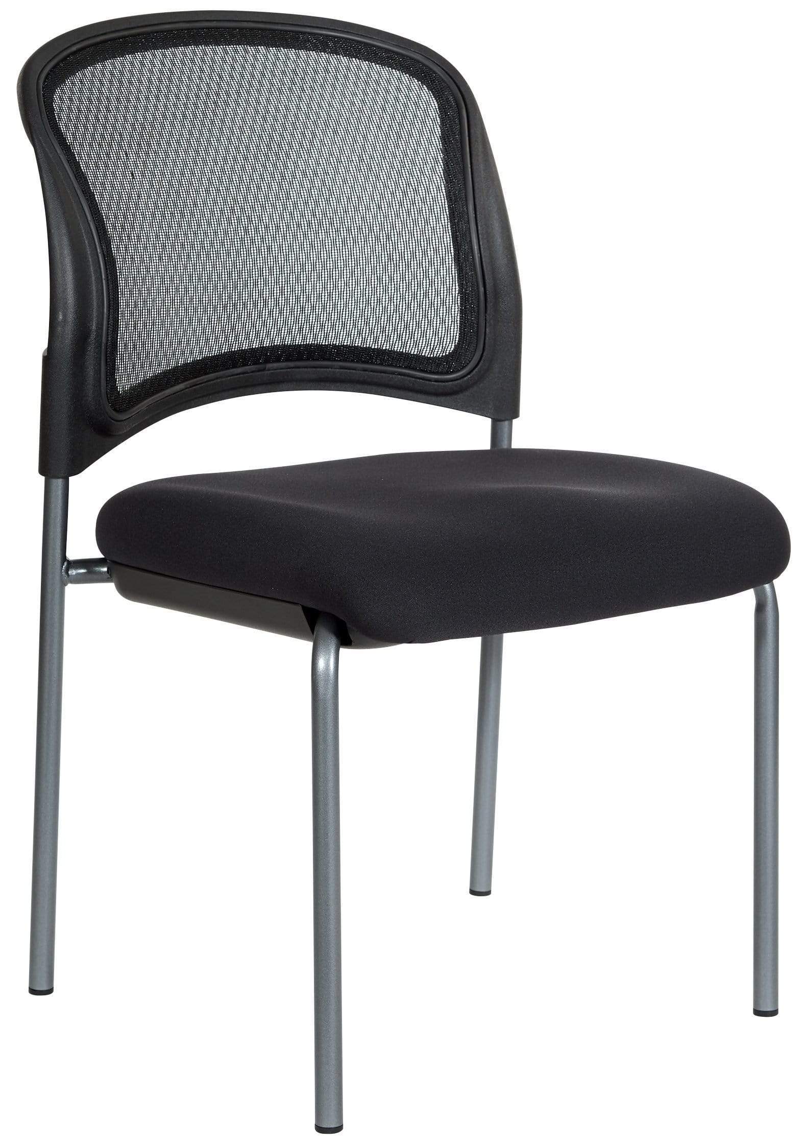 Pro Line II Armless Mesh Back Stacking Visitor Chair [86724R 30] - Comfortable & Durable Office Seating for Conference Rooms, Waiting Areas & Events