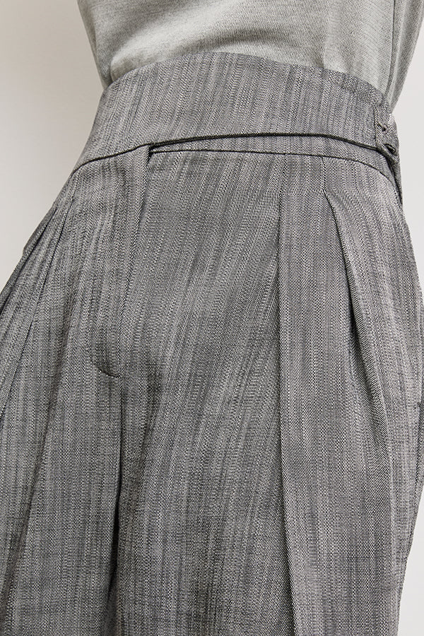 Premium Bronny Cummerbund Trouser - Porto Weave in Black/White | Formal Wear for Weddings, Prom & Evening Events