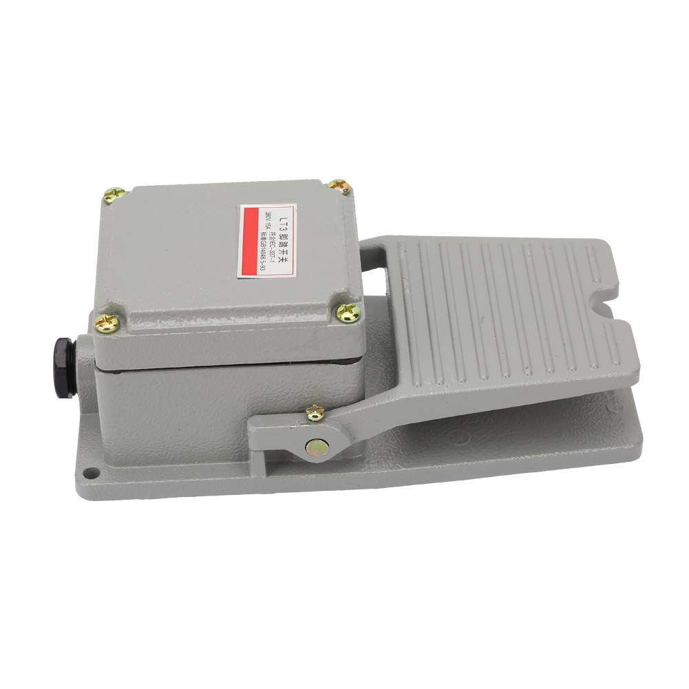 Yencoly Aluminum Foot Switch - Heavy Duty Non-Slip Foot Pedal Control for Welding Machines, Textile Equipment, Grinders & Lathes | Perfect for Industrial Workshops & DIY Projects