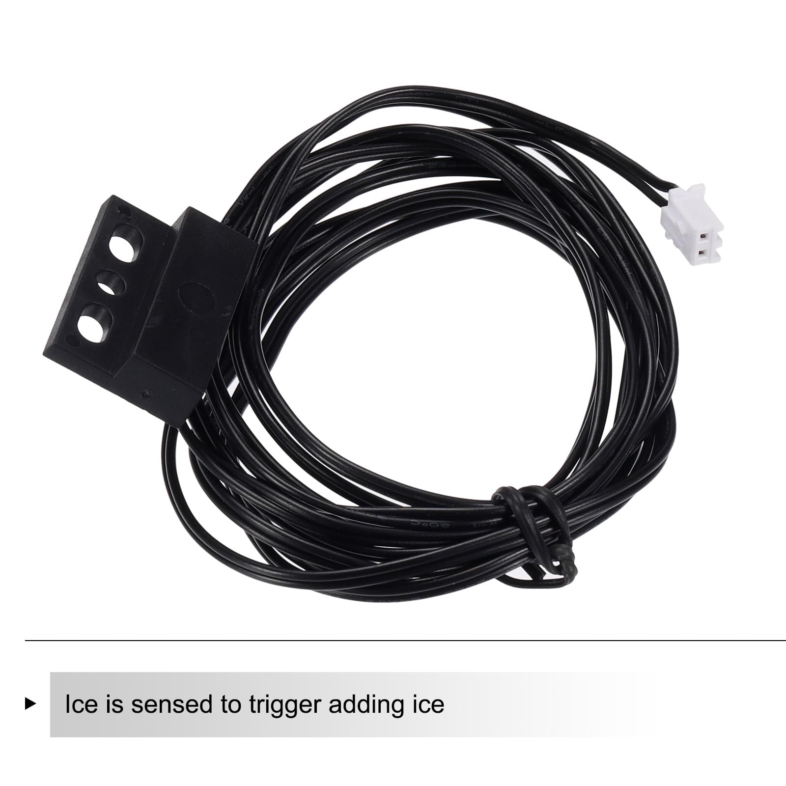 Meccanity Ice Full Switch Sensor for Ice Maker - 200cm Line Length, Black | Compatible with Most Ice Machines | Perfect for Home, Office, and Commercial Use