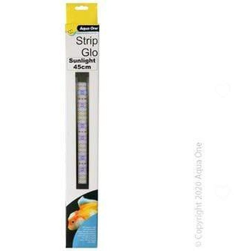 Aqua One StripGlo Sunlight LED Reflector - Full Spectrum Aquarium Light for Planted Tanks & Coral Reefs | Energy Efficient LED Lighting for Freshwater & Saltwater Fish Tanks | Perfect for Home, Office & Aquatic Shops