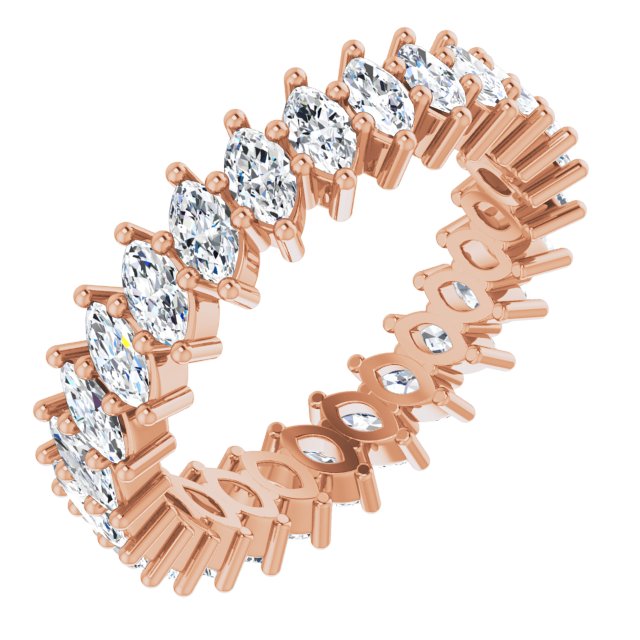 3.12 Carat Marquise Cut Diamond Eternity Band for Women - Wedding, Engagement, Anniversary Jewelry Gift - Perfect for Bridal, Party & Special Occasions