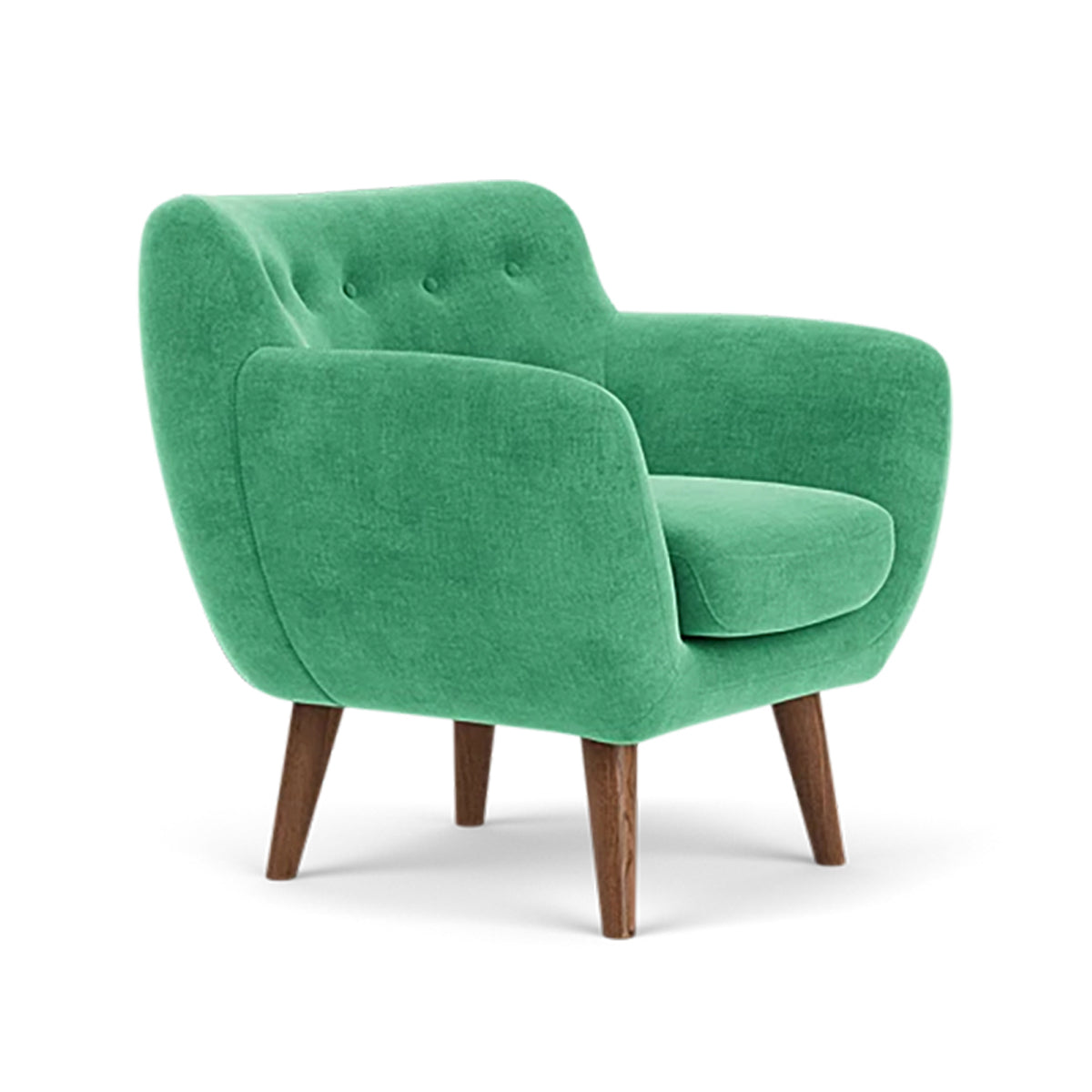 Anne Fabric Armchair - Modern Upholstered Accent Chair for Living Room, Bedroom & Office - Comfortable Lounge Chair with Sturdy Wooden Legs (Perfect for Reading, Relaxing & Home Decor)