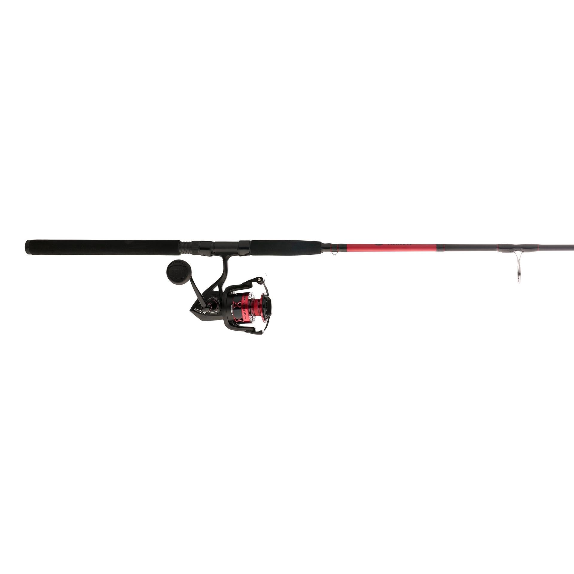 Fierce® IV Spinning Rod and Reel Combo - Premium Fishing Gear for Saltwater and Freshwater Anglers - Perfect for Bass, Trout, and Walleye Fishing