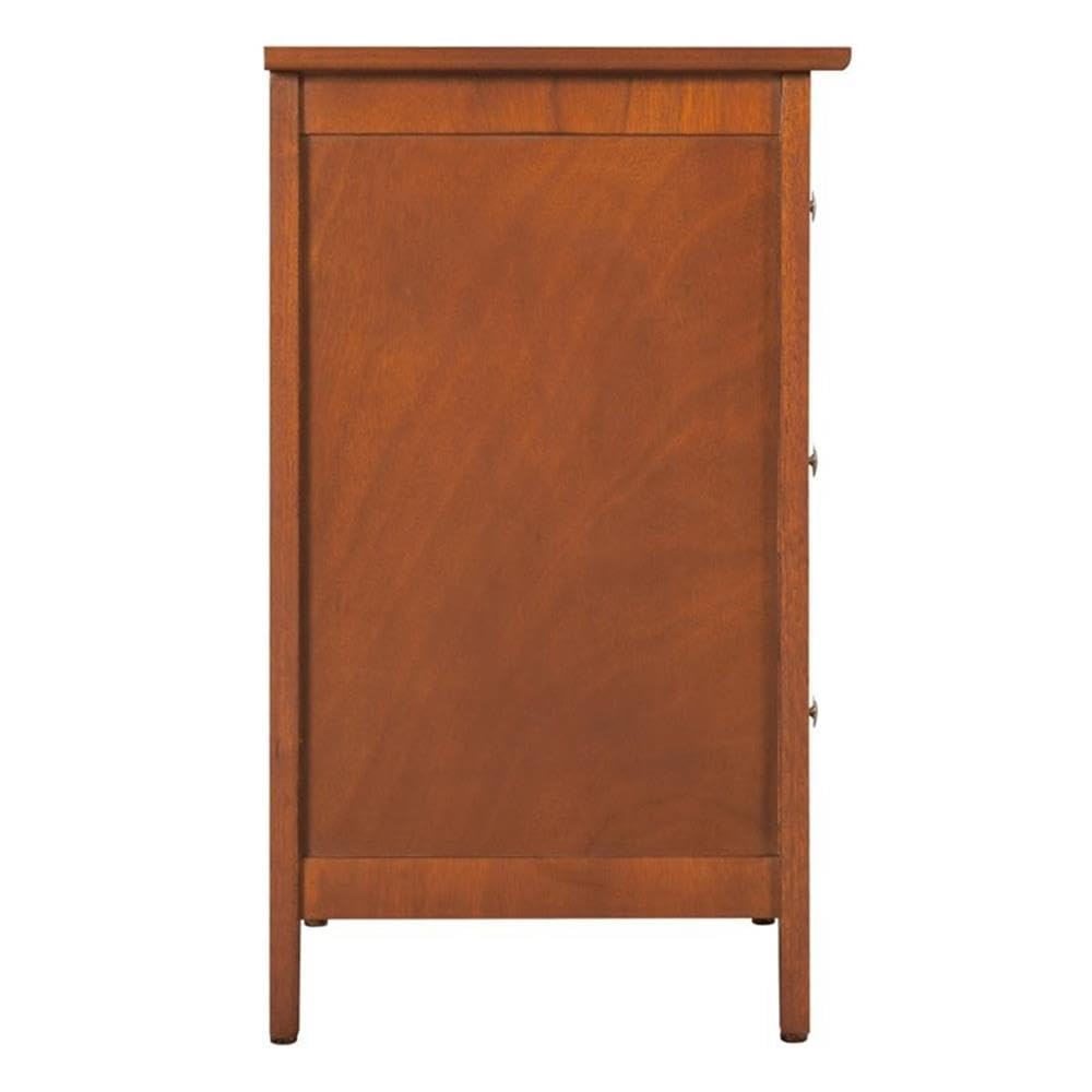 Glory Furniture Daniel 3-Drawer Oak Nightstand - Bedside Table for Bedroom, Living Room & Guest Room Storage