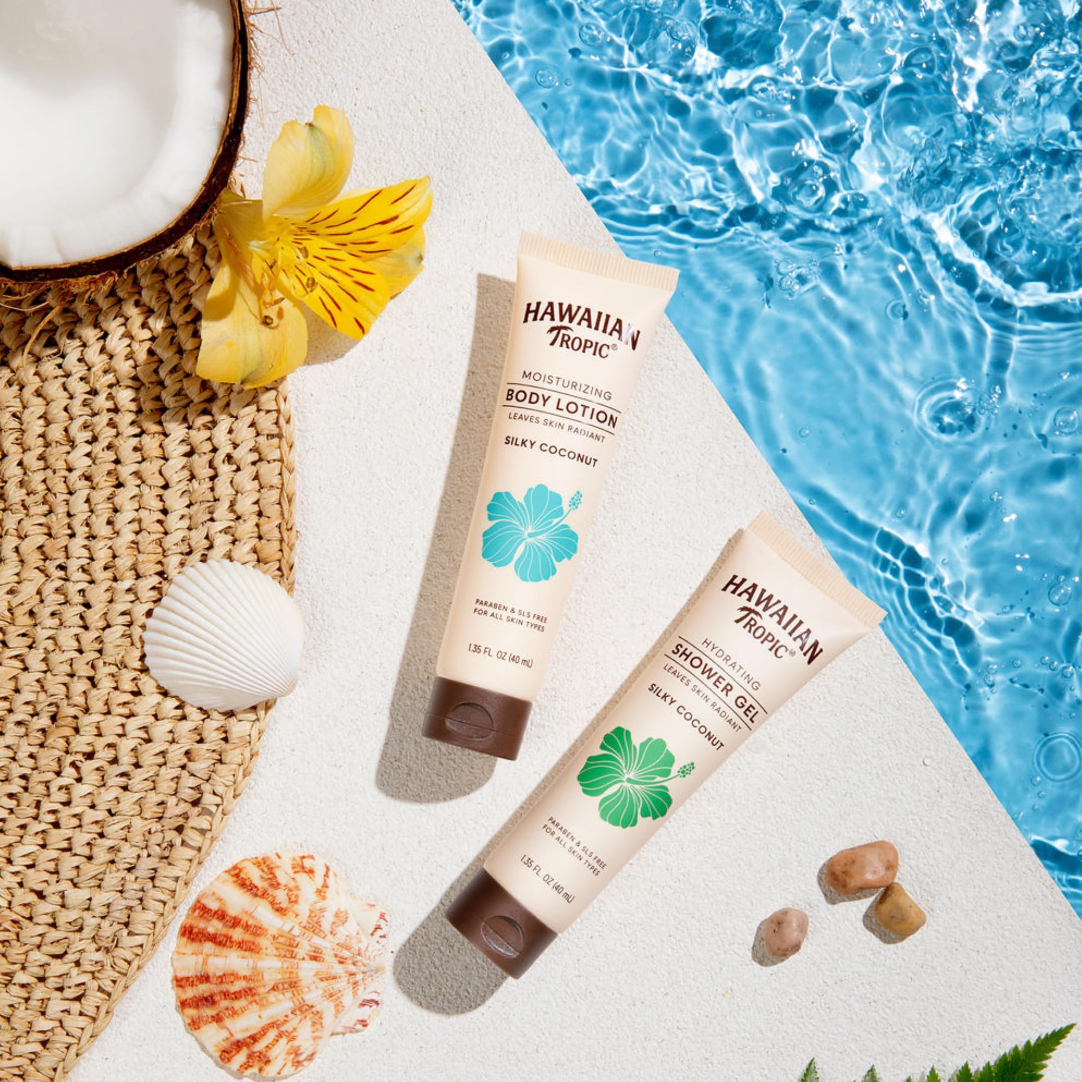 Hawaiian Tropic Silky Coconut Shampoo, Conditioner, Body Wash, Lotion & Soap Travel Size Set (150-Piece, 1 oz Each) - Bulk Mini Toiletries for Airbnb Guest Bathroom, Hotels, Travel & Hygiene Kits | Perfect for Vacation, Business Trips & Hospitality Services