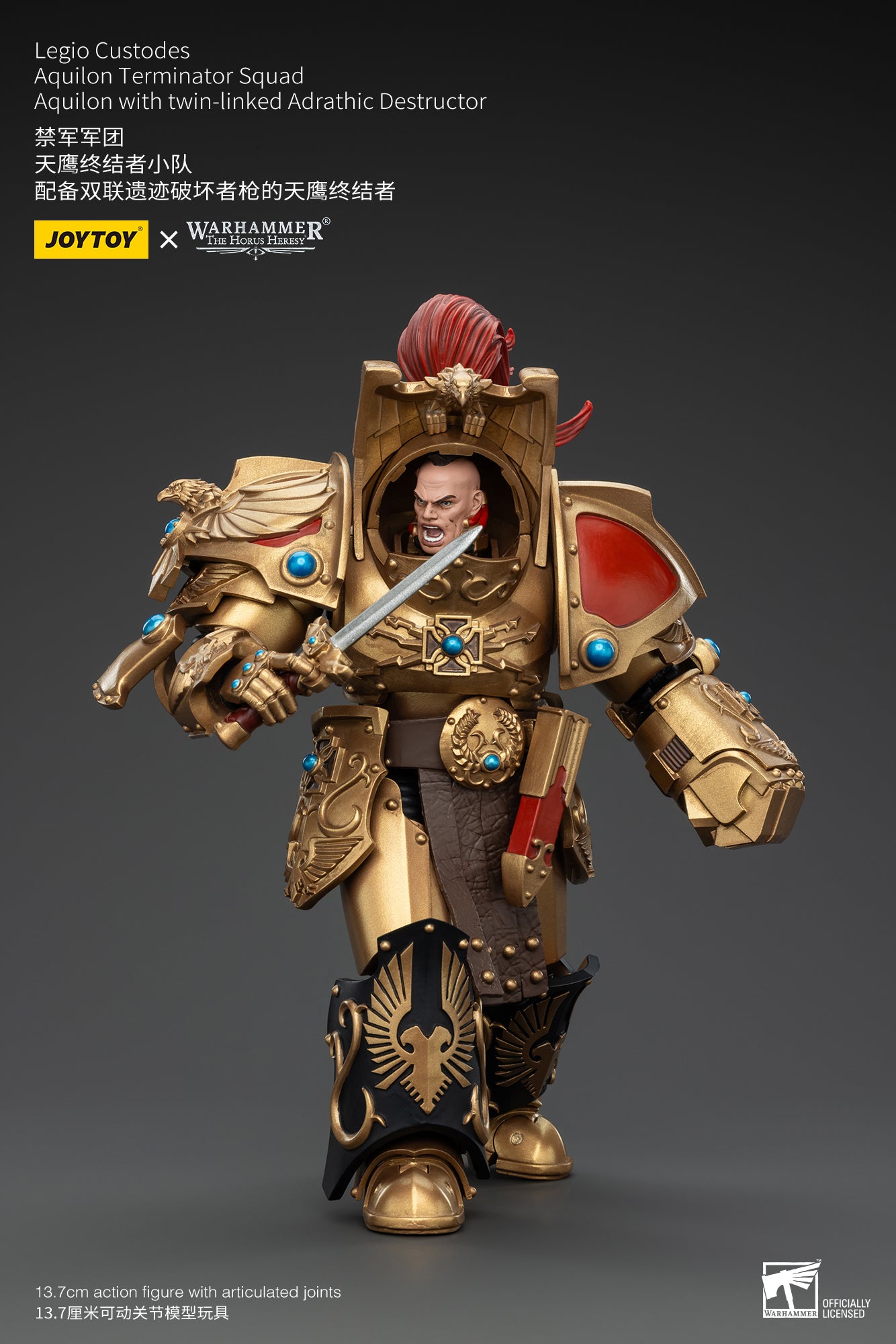 1/18 Scale JOYTOY Warhammer The Horus Heresy Action Figures - Legio Custodes Aquilon Terminator Squad & Custodian Venatari Squad | Collectible Miniatures for Tabletop Gaming and Display