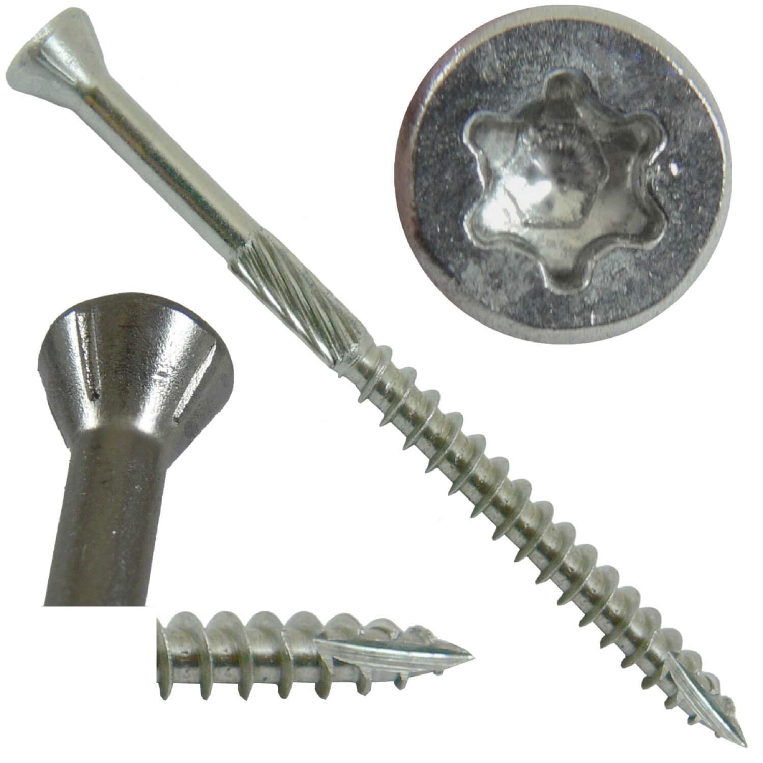 305 Stainless Steel Torx Trim Head Wood Screws - 9 x 2-1/2