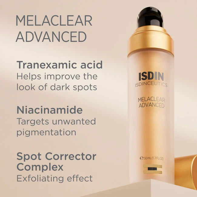 ISDINCEUTICS Melaclear Advanced Skin Brightening Serum - Dark Spot Corrector & Hyperpigmentation Treatment for Face - Perfect for Nighttime Skincare Routine