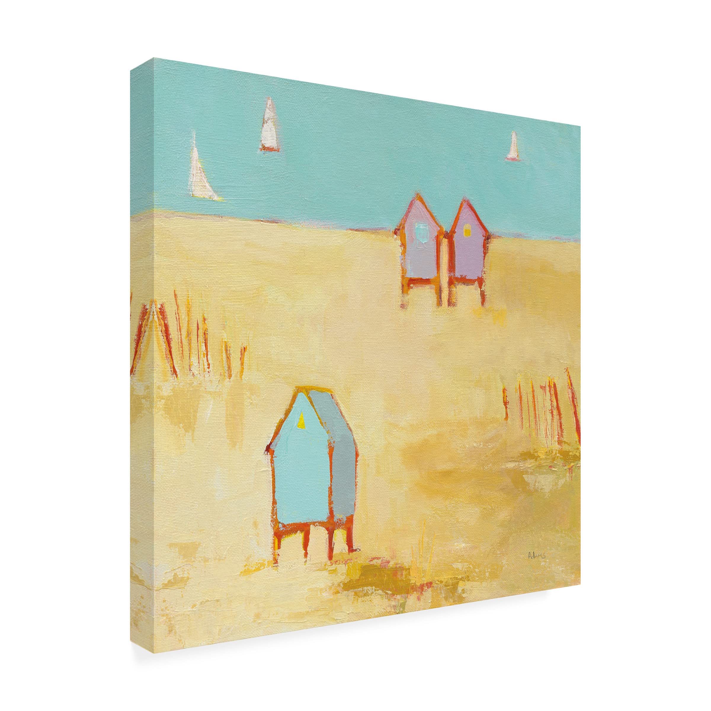 Trademark Fine Art 'Beach Bums' Canvas Wall Art by Phyllis Adams - Coastal Decor for Living Room, Bedroom & Beach House