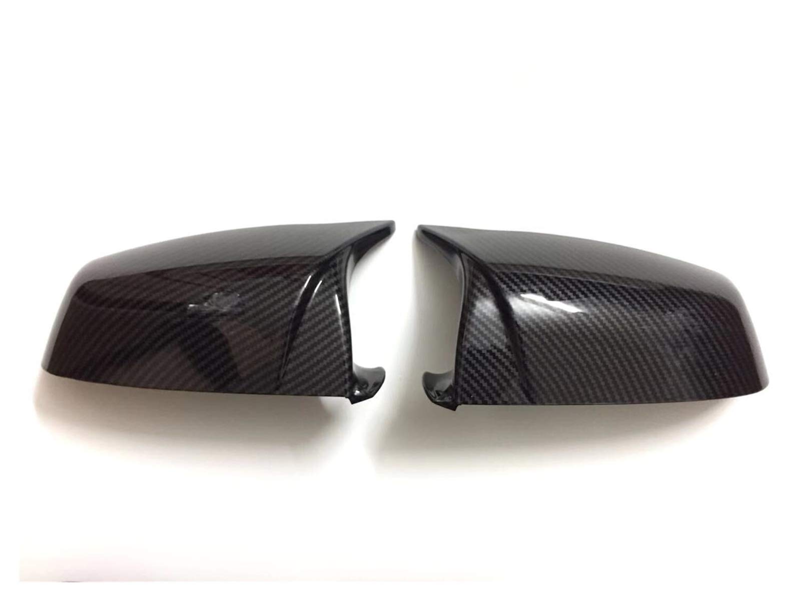 Carbon Fiber Car Side Mirror Covers for BMW E60 E61 5 Series (2006-2013) - 2pcs Ox Horn Design Mirror Caps - Durable Exterior Accessories for Enhanced Style & Protection - Perfect for Daily Driving, Car Shows & Custom Upgrades