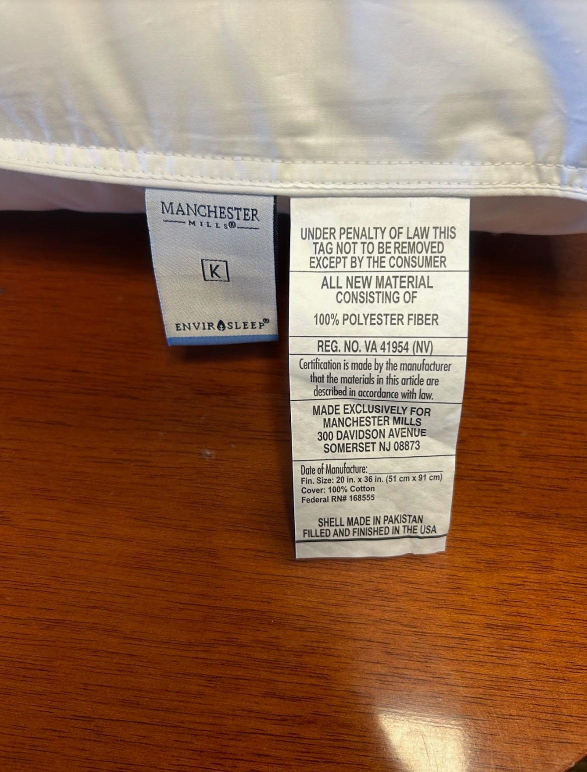 Envirosleep Dream Memories Memorelle Fiber Fill Pillow - Hypoallergenic & Supportive for Side, Back & Stomach Sleepers - Perfect for Home, Travel & Guest Rooms