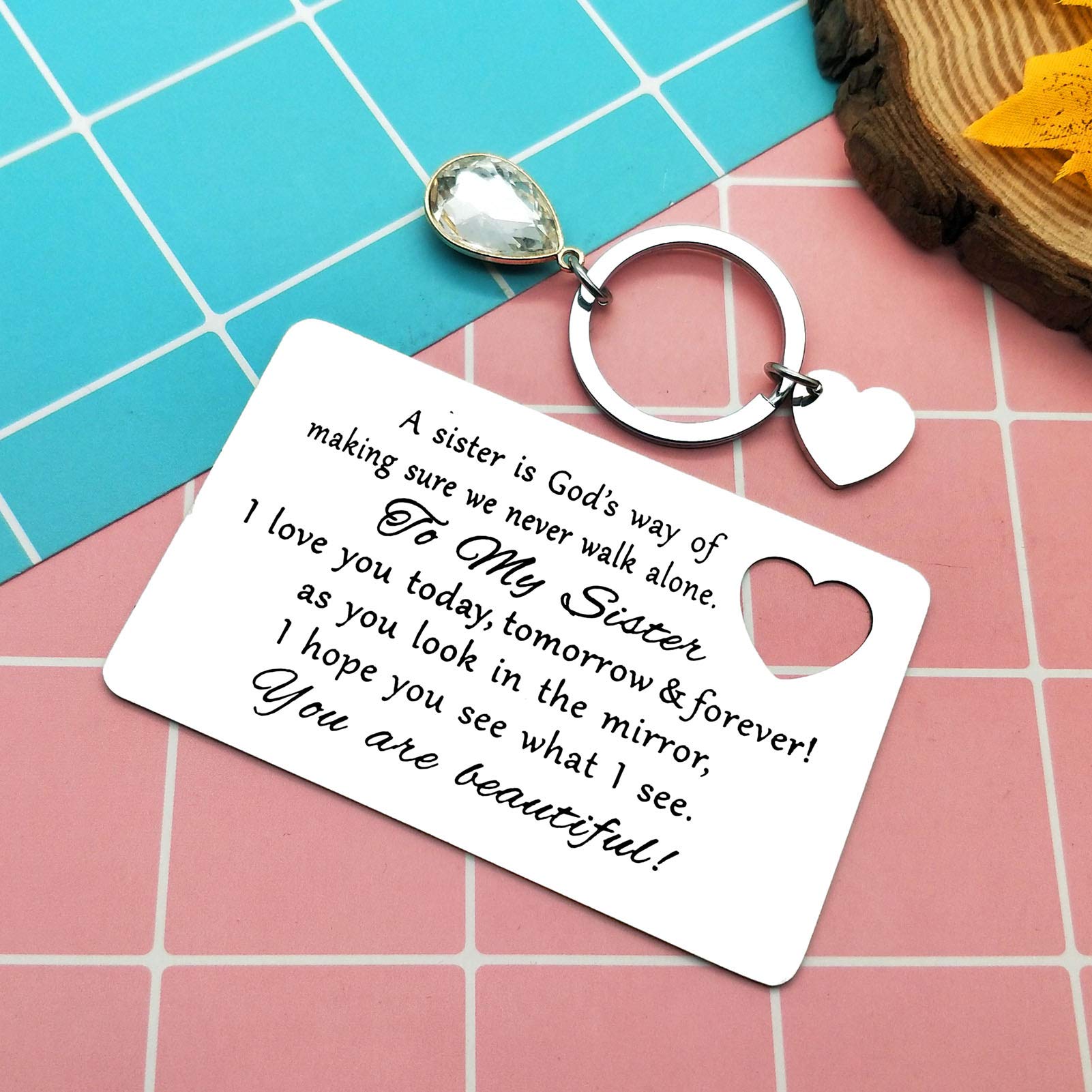 Best Sister Wallet Card - Thoughtful Gifts for Sisters from Brother or Sister | Soul Sister & Bestie Gift for Women | Birthday, Valentine's Day Present | Perfect for Everyday Carry, Special Occasions & Heartfelt Moments