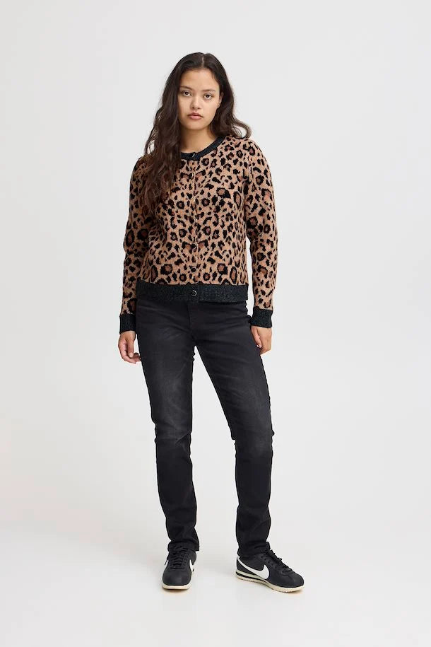 Hailey Leopard Print Cardigan for Women - Cozy Knit Sweater for Fall & Winter - Perfect for Office, Casual Outfits & Date Nights