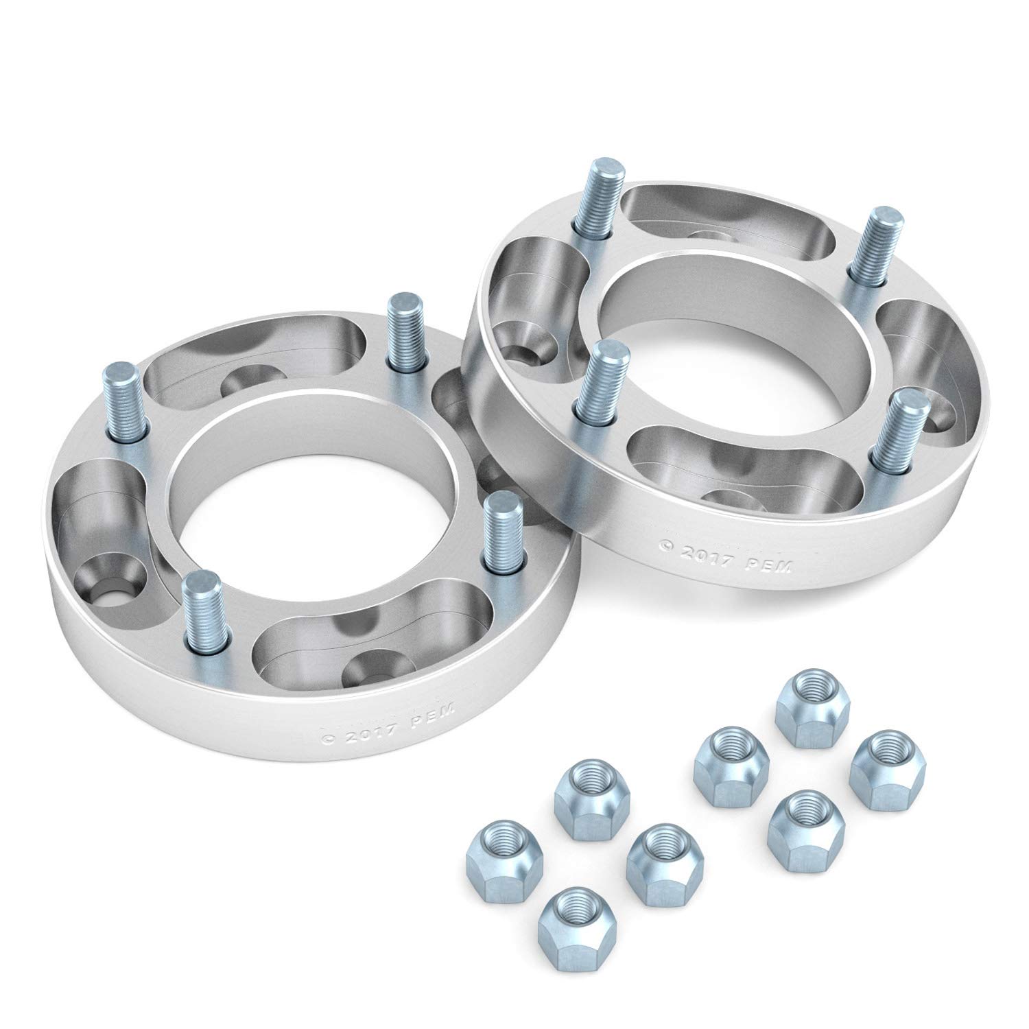 RockTrix 1 Inch ATV Wheel Spacers (4x110 Bolt Pattern, 74mm Bore, 10x1.25 Studs & Nuts) - Compatible with Honda, Yamaha, Suzuki, Bombardier UTVs - Silver V4 25mm (2-Piece Set) - Enhance Off-Road Performance & Stability for Trail Riding & Mudding