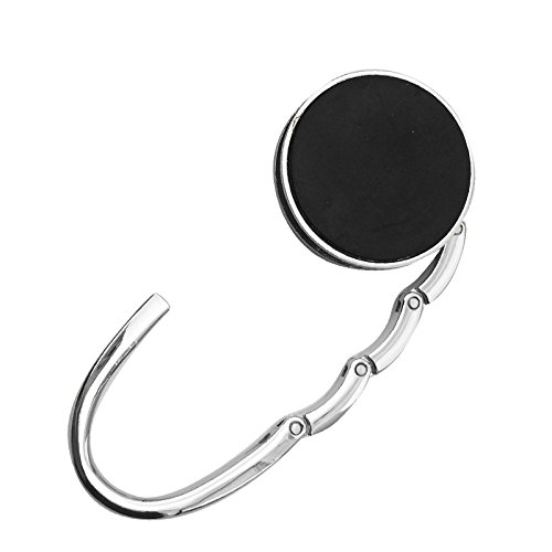 Shining Double Row Rhinestone Queen Crown Foldable Purse Hook - Navy Blue Handbag Hanger for Tables | Restaurant, Bar, Office & Home Use