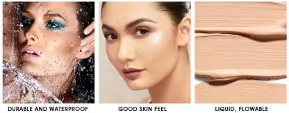 Natural Liquid Concealer with Shiny Finish - Full Coverage & Hydrating Makeup for Flawless Skin | Perfect for Daily Wear, Special Occasions & Photo Shoots