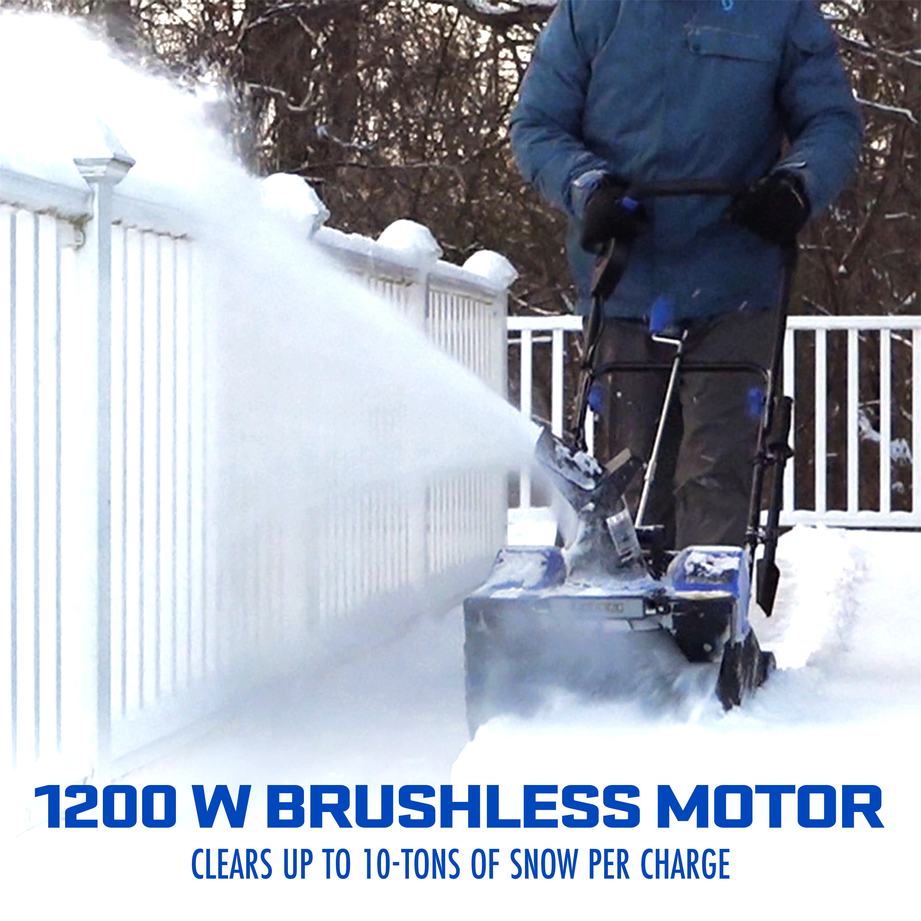 Snow Joe 24V X2 SB18 XR 48 Volt Cordless Snow Blower Kit | 18-Inch Clearing Width | Includes 2 x 5.0Ah Batteries & Fast Charger | Perfect for Driveways, Walkways & Heavy Snow Removal