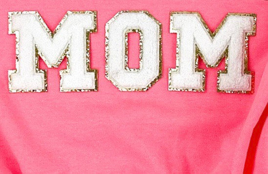Cheer Mom Mini Chenille Patch Sweatshirt - Soft & Comfortable Pullover for Cheerleading Moms - Perfect for Game Days, Sideline Support & Team Spirit