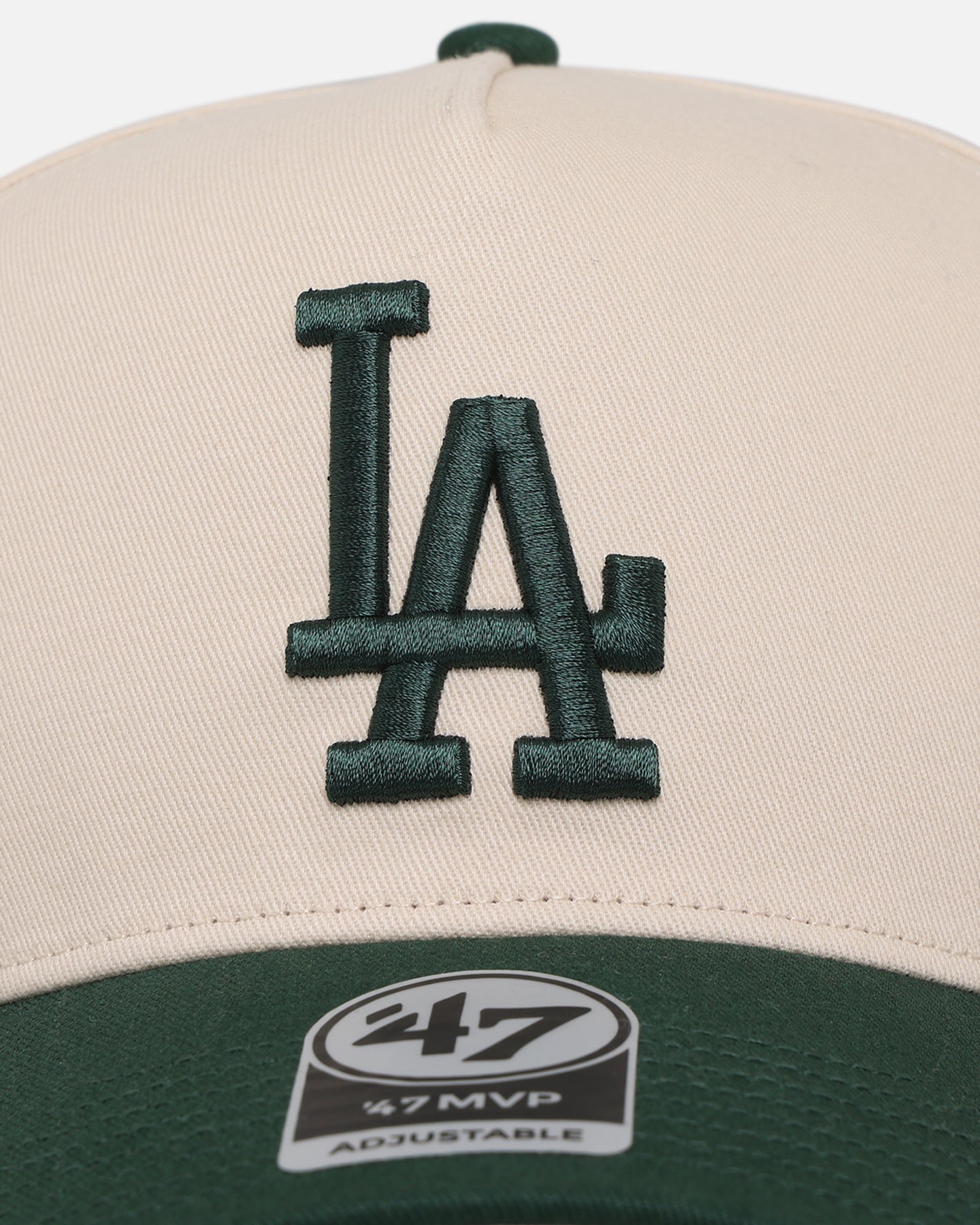 47 Brand Los Angeles Dodgers 'Two Tone Dodgers' 47 MVP DT Snapback Hat - Natural/Dark Green Adjustable Baseball Cap for Men & Women - Perfect for Sports Games, Casual Wear & Fan Collections