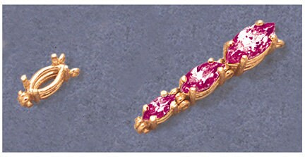 Solid Sterling Silver or 14kt Gold 6x3mm 10x5mm Marquise Jewelry Set - Interchangeable Bracelet, Earrings & Pendant for DIY Jewelry Making | Perfect for Gifts, Weddings & Everyday Wear