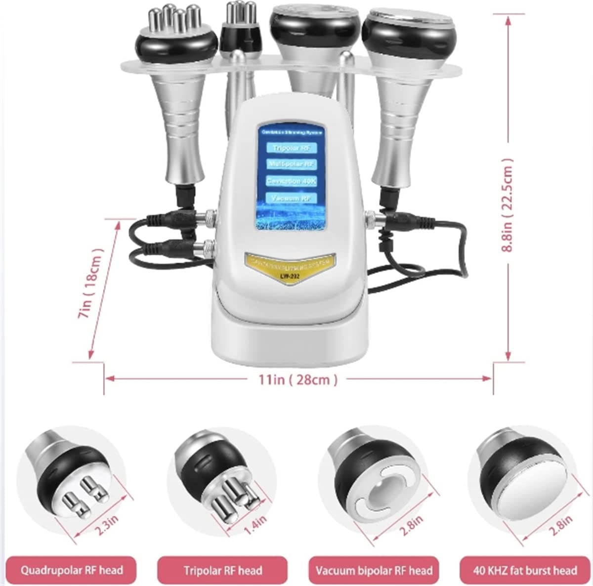 4 in 1 Body Sculpting & Facial Care Machine - Portable Cavitation Beauty Device for Skin Firming, Wrinkle Removal & Cellulite Reduction - Perfect for Home Spa & Professional Salon Treatments