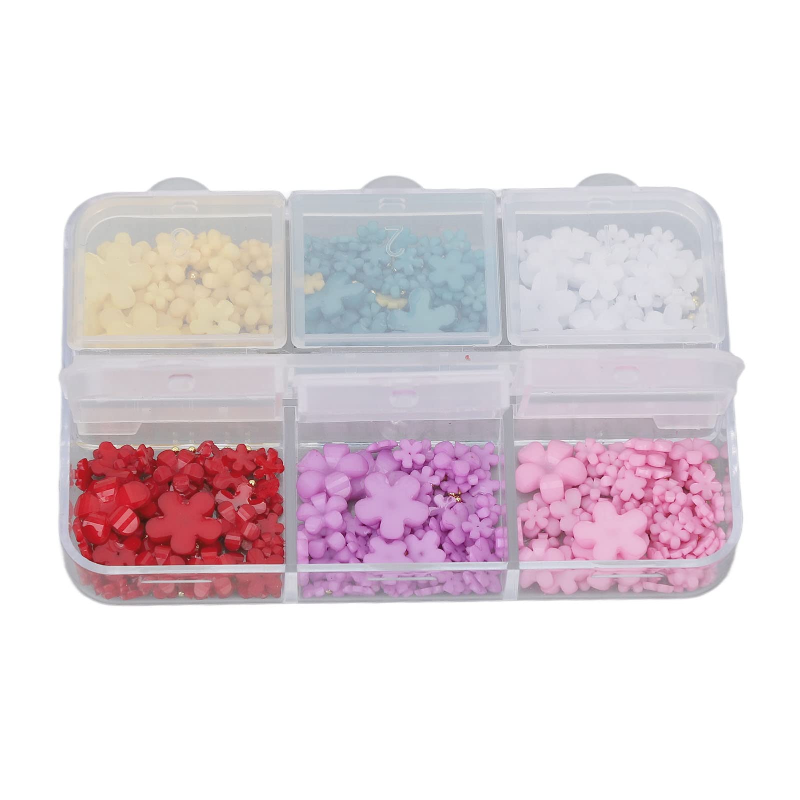 3D Nail Flowers - 6 Color Resin Nail Art Decorations for DIY Manicure, Nail Design Accessories | Perfect for Home Nail Art, Salon Professionals & DIY Craft Lovers