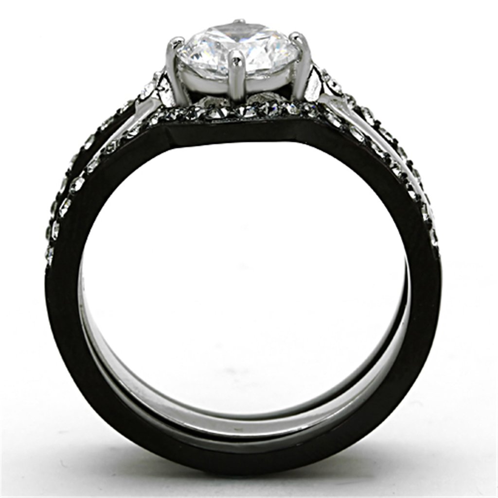 His & Her Wedding Rings Set - Stainless Steel & Titanium Bands for Couples