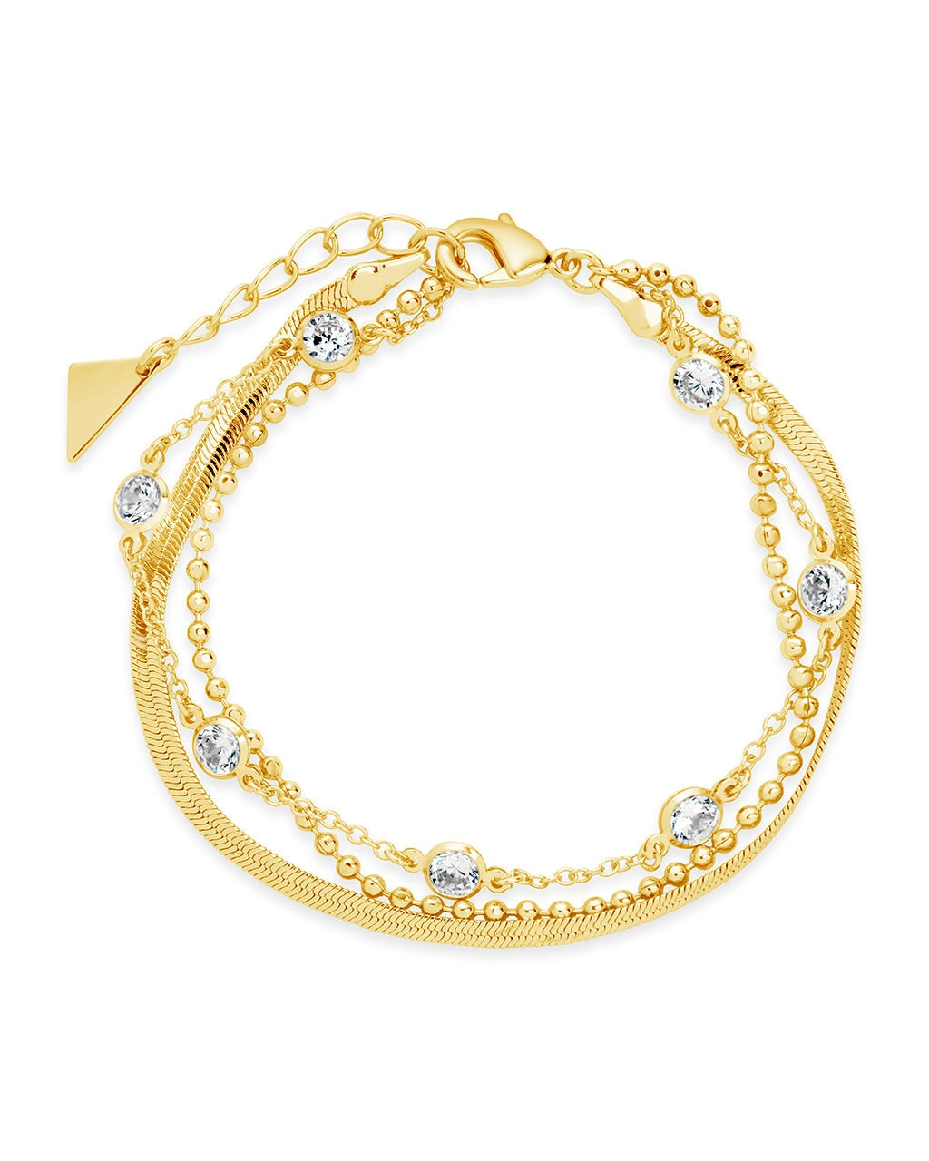 Elegant Paisley CZ & Layered Chain Bracelet for Women | Fashion Jewelry Gift for Her | Perfect for Parties, Weddings & Everyday Wear