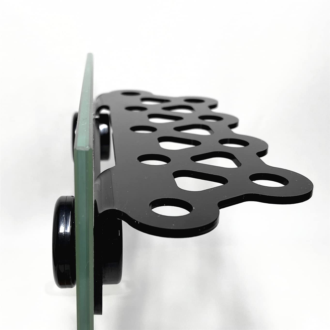 Black Magnetic Coral Frag Rack with Strong N52 Magnets for 1/2 Inch Glass - Perfect for Saltwater Aquariums and Coral Propagation